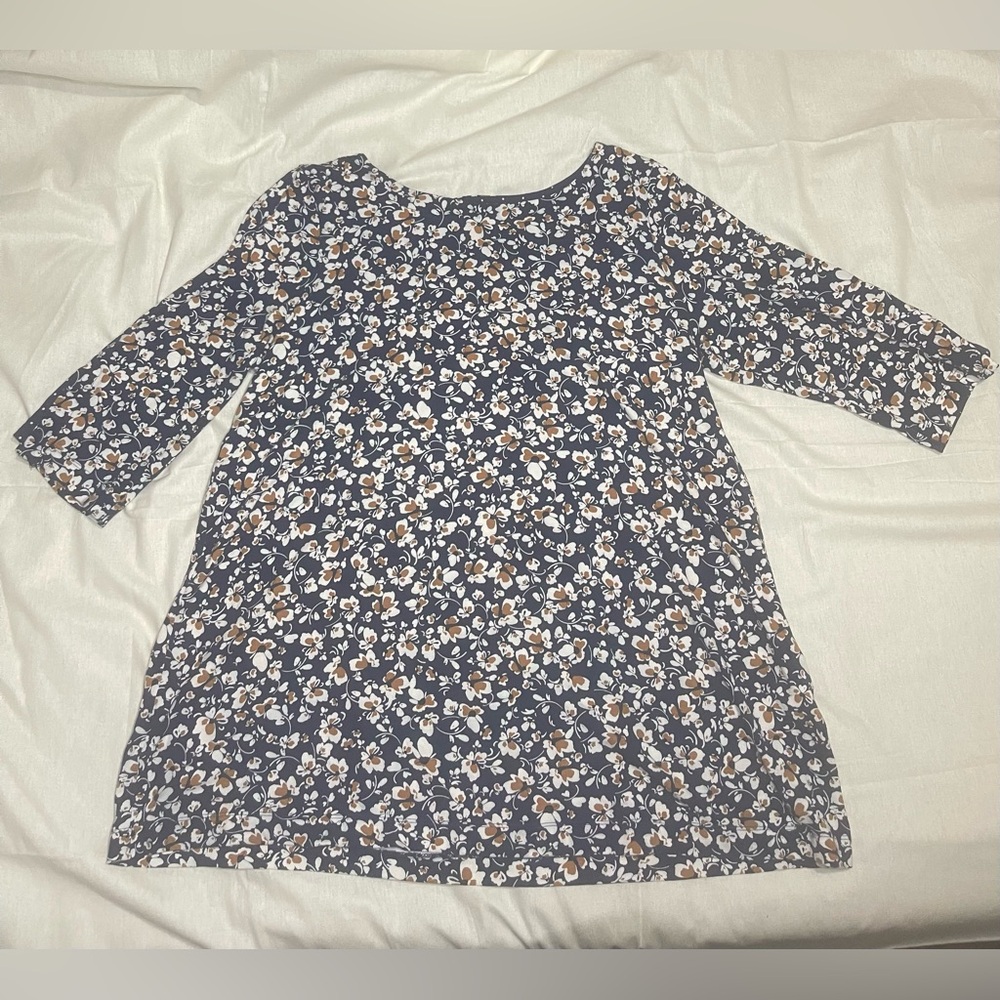 J. Jill Floral Top - Navy and White - Size M Petite - Picture 1 of 5